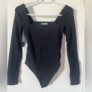 Babaton black long sleeve bodysuit